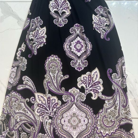 White House Black Market Black and Purple Maxi Dress - Picture 5 of 11